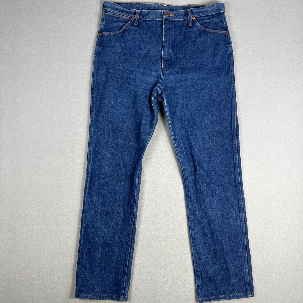 VTG Wrangler Cowboy Cut Jeans Mens 37x34 (Fit 36x32) Original Fit Rodeo 90s USA